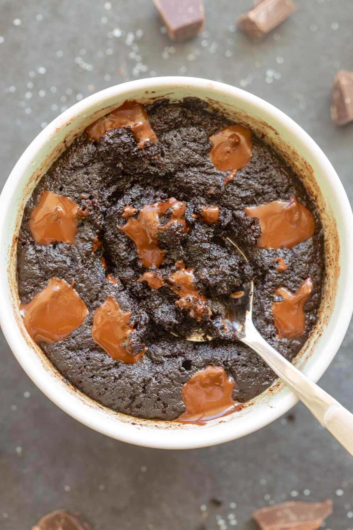 air fryer brownies in a bowl.