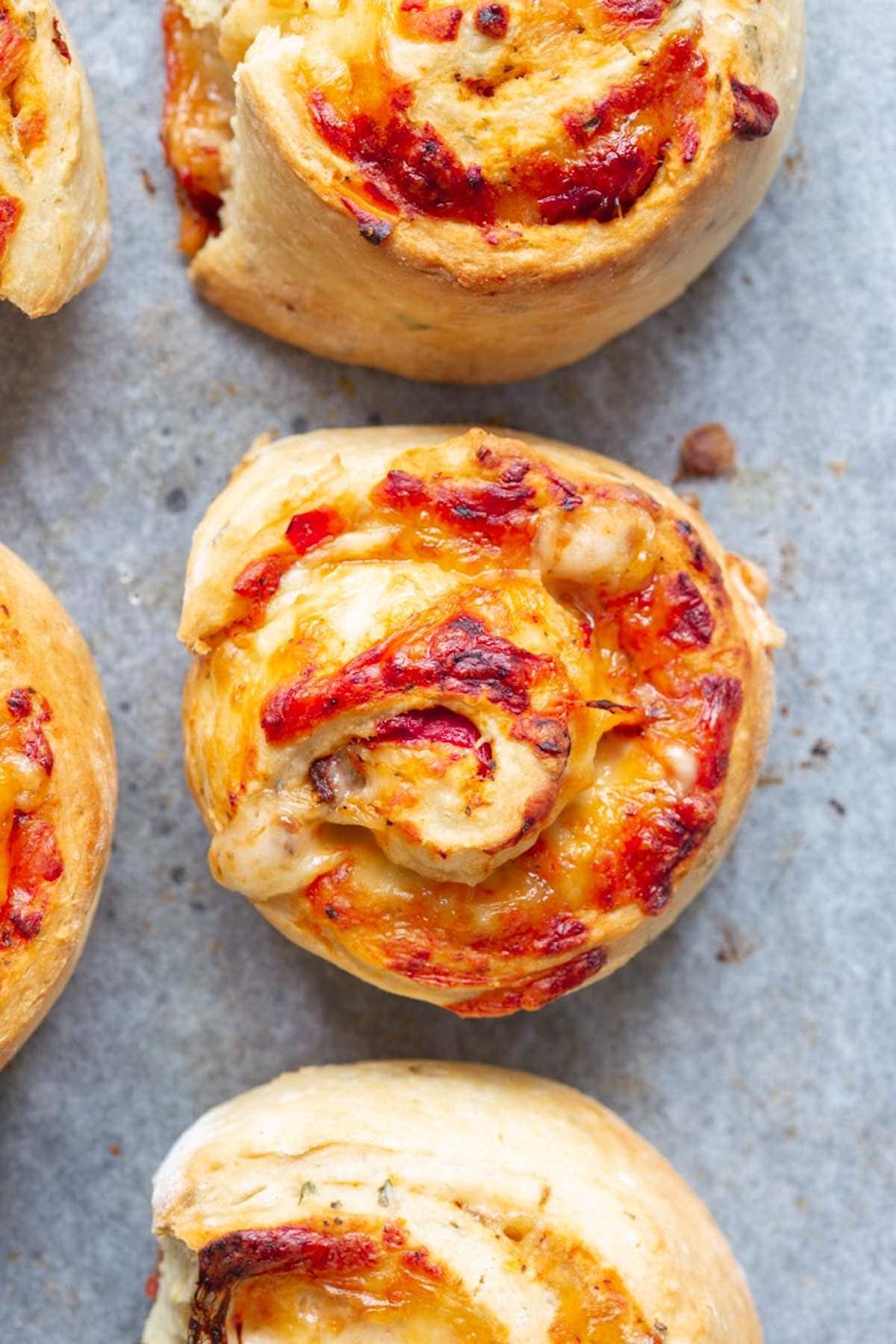 homemade air fryer pizza rolls.