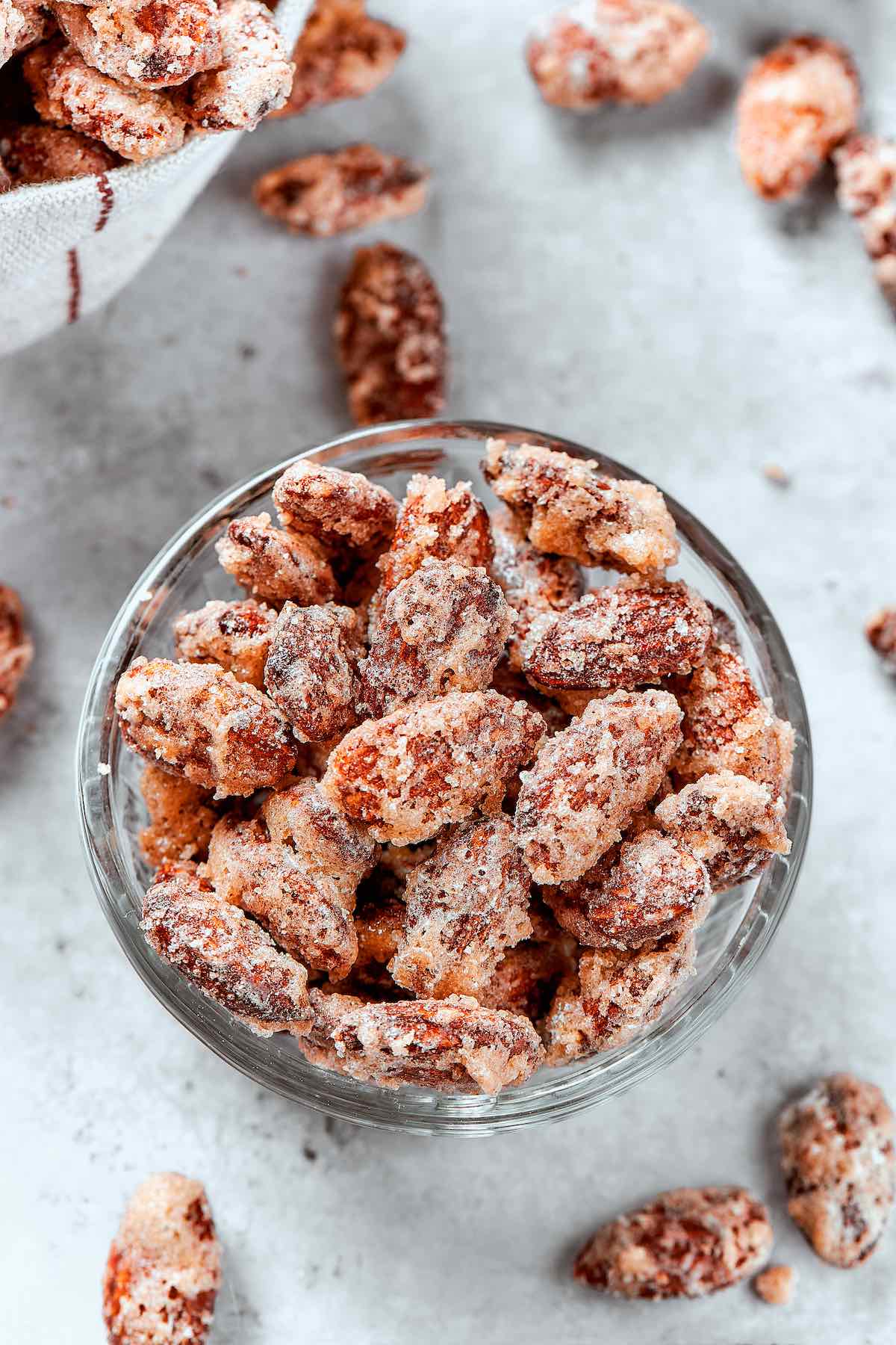 cinnamon sugar almonds.