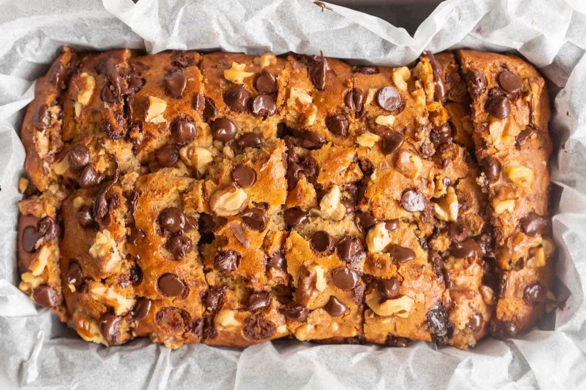 Chocolate Chip Banana Bread {One Bowl, No Eggs} Chocolate Chip Banana Bread {One Bowl, No Eggs}