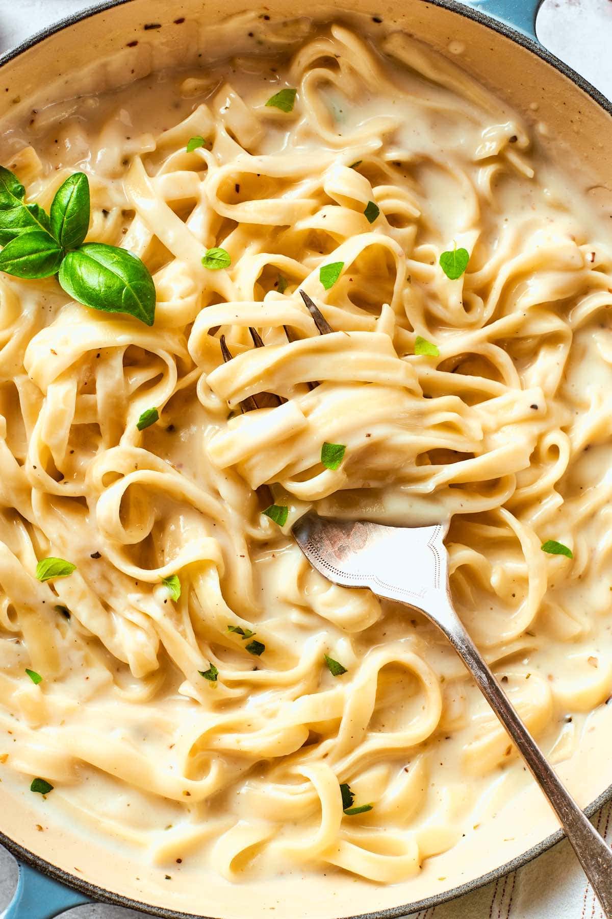 cottage cheese alfredo pasta.