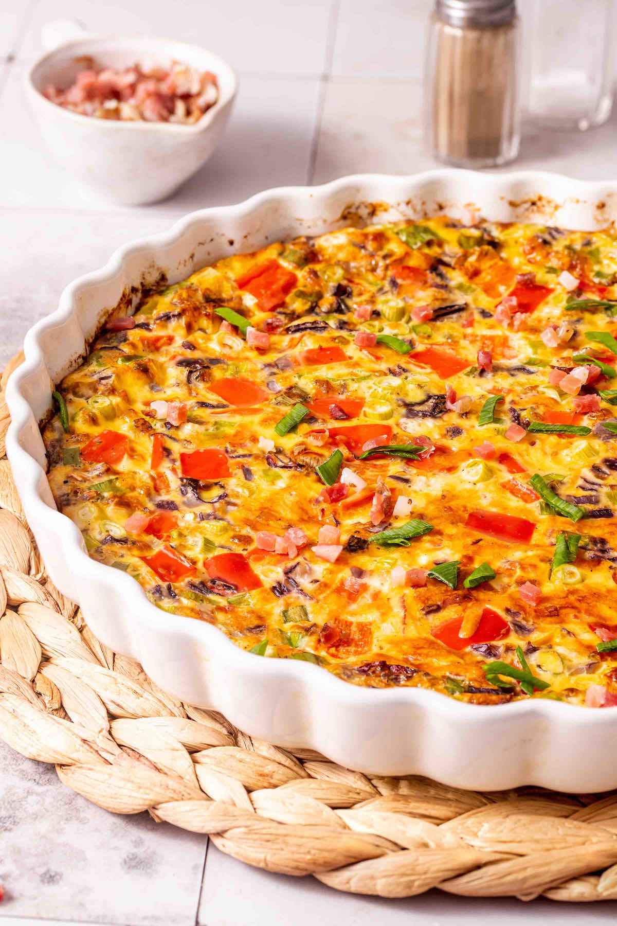 healthy crustless quiche.