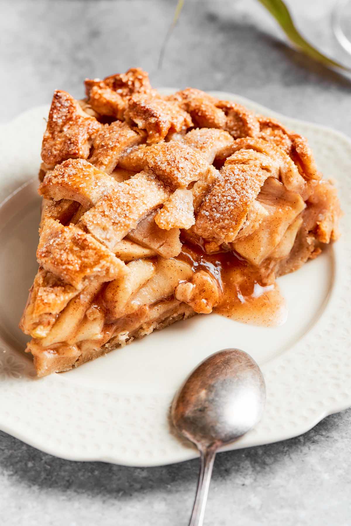 slice of healthy apple pie.