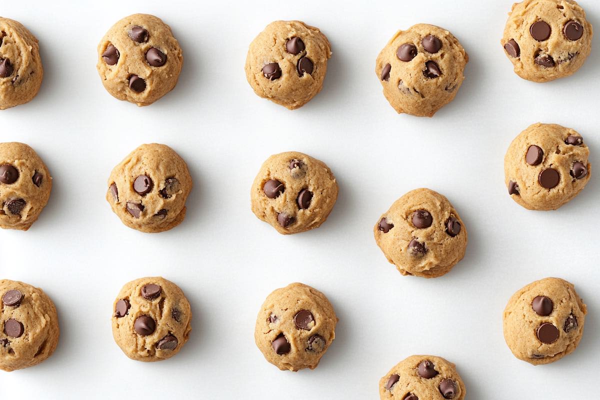 shaped 3 ingredient cookies unbaked.