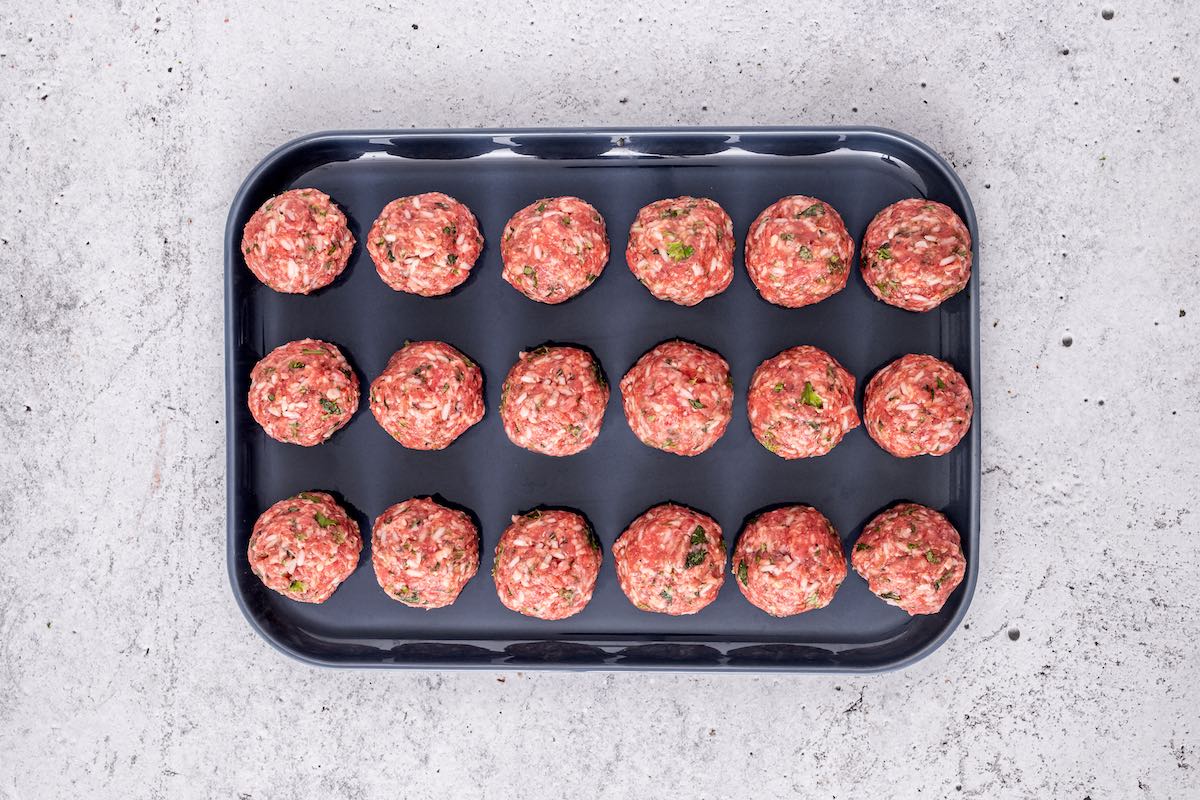 shaped meatballs.