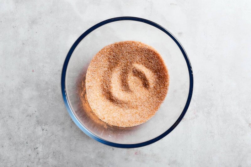 cinnamon and sugar mixture.