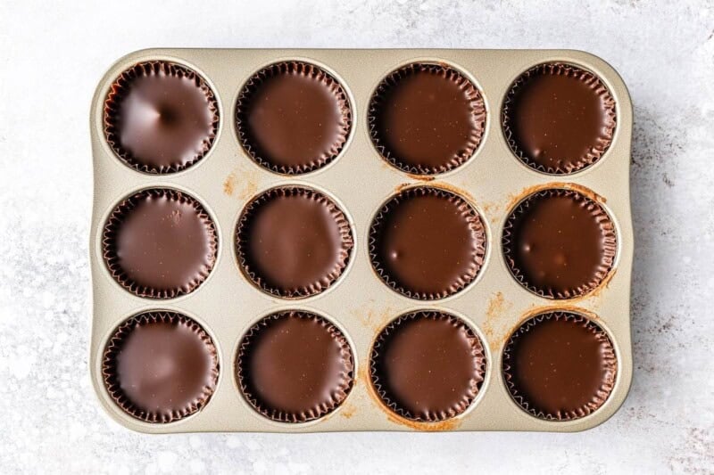 assembled peanut butter cups.