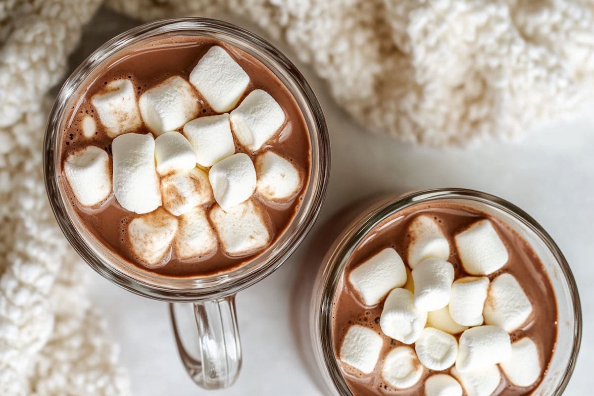 prepared high protein hot chocolates.