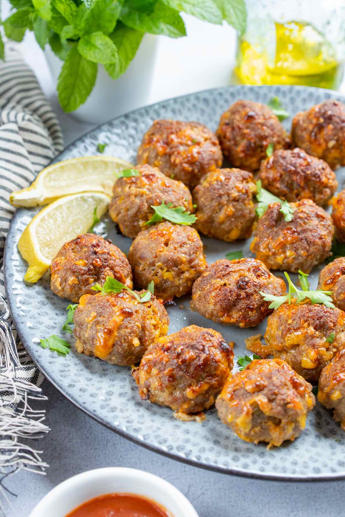 low carb sausage balls.