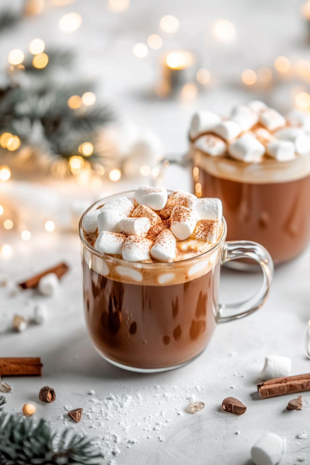 protein hot chocolate with marshmallows.