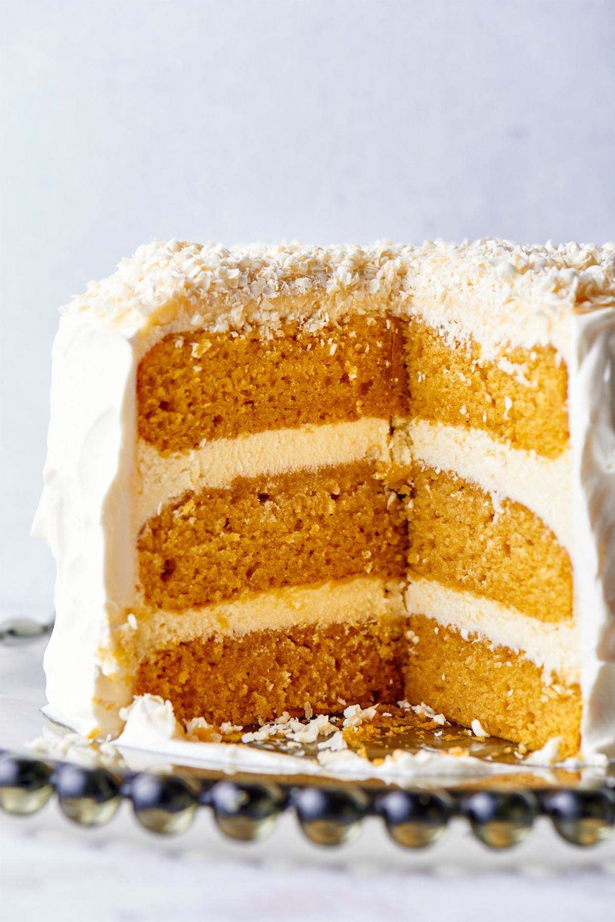 layered pumpkin cake.