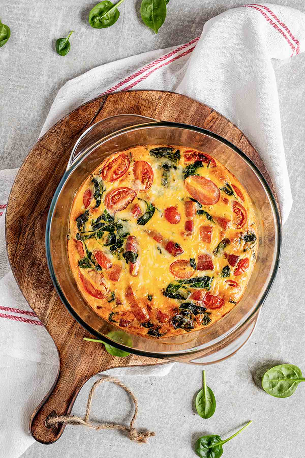 healthy spinach frittata.