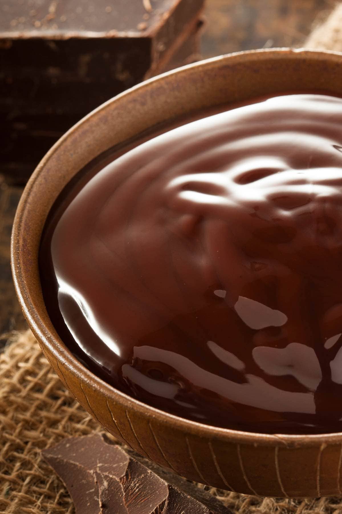 bowl of sugar free chocolate syrup.