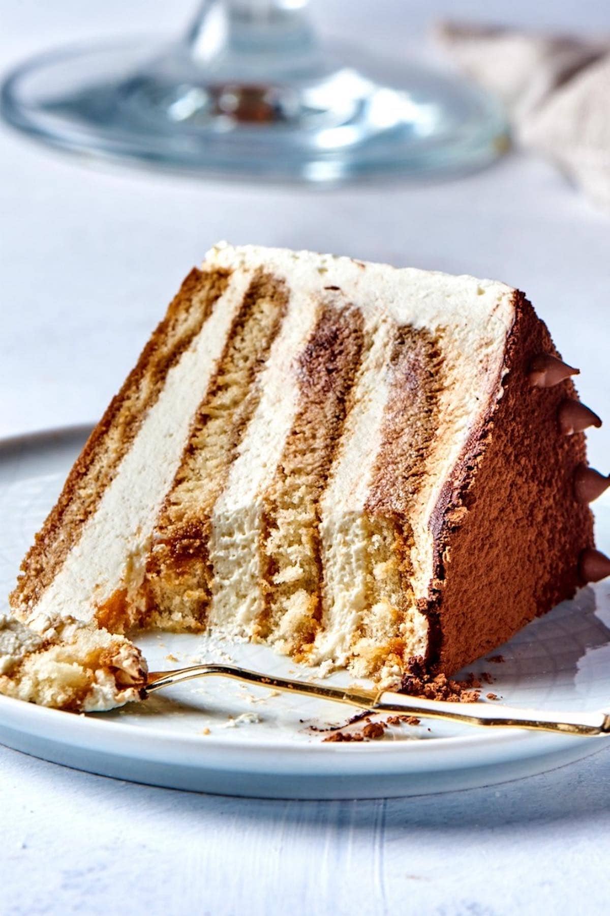 slice of tiramisu cake.