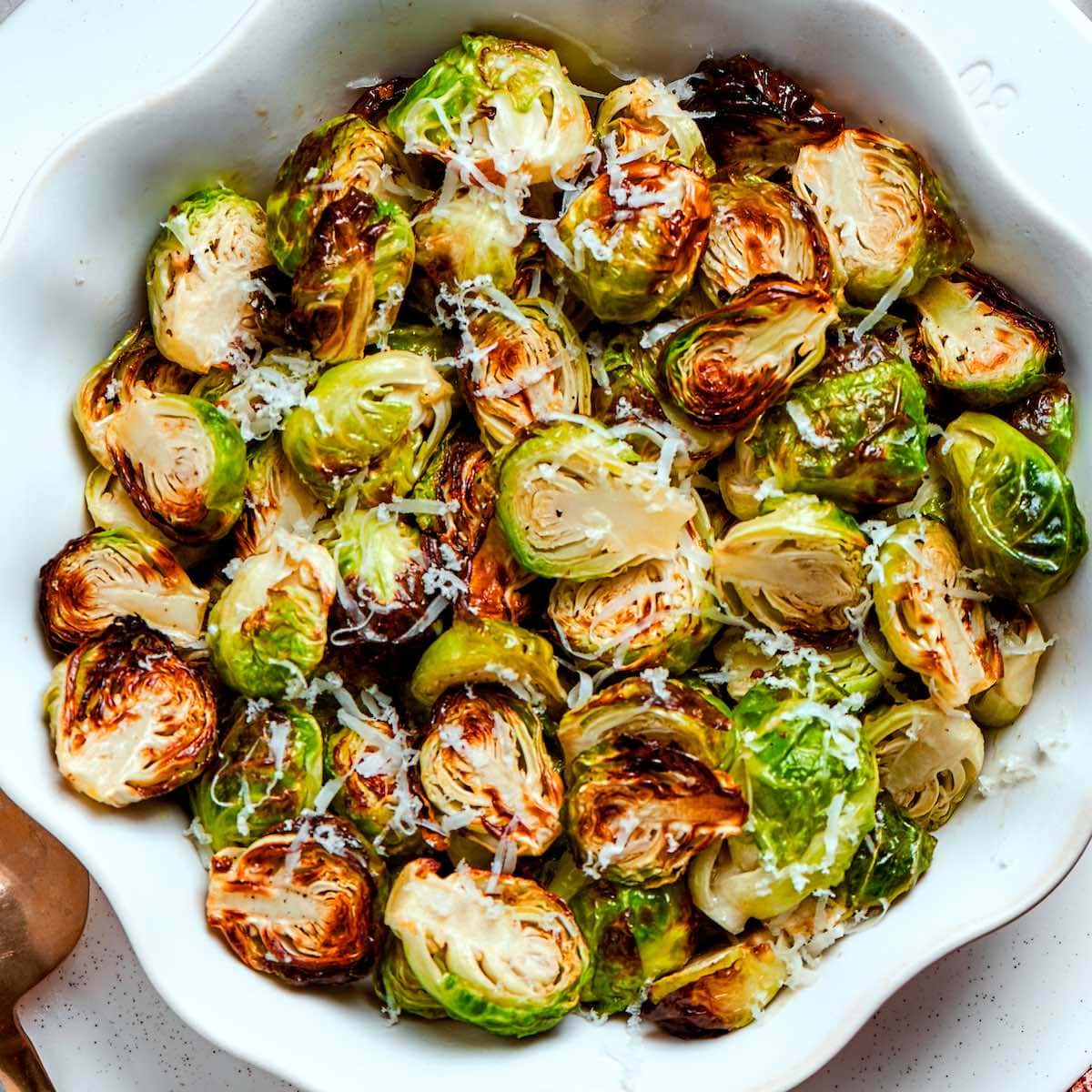 Air Fryer Brussels Sprouts [thebigmansworld.com]