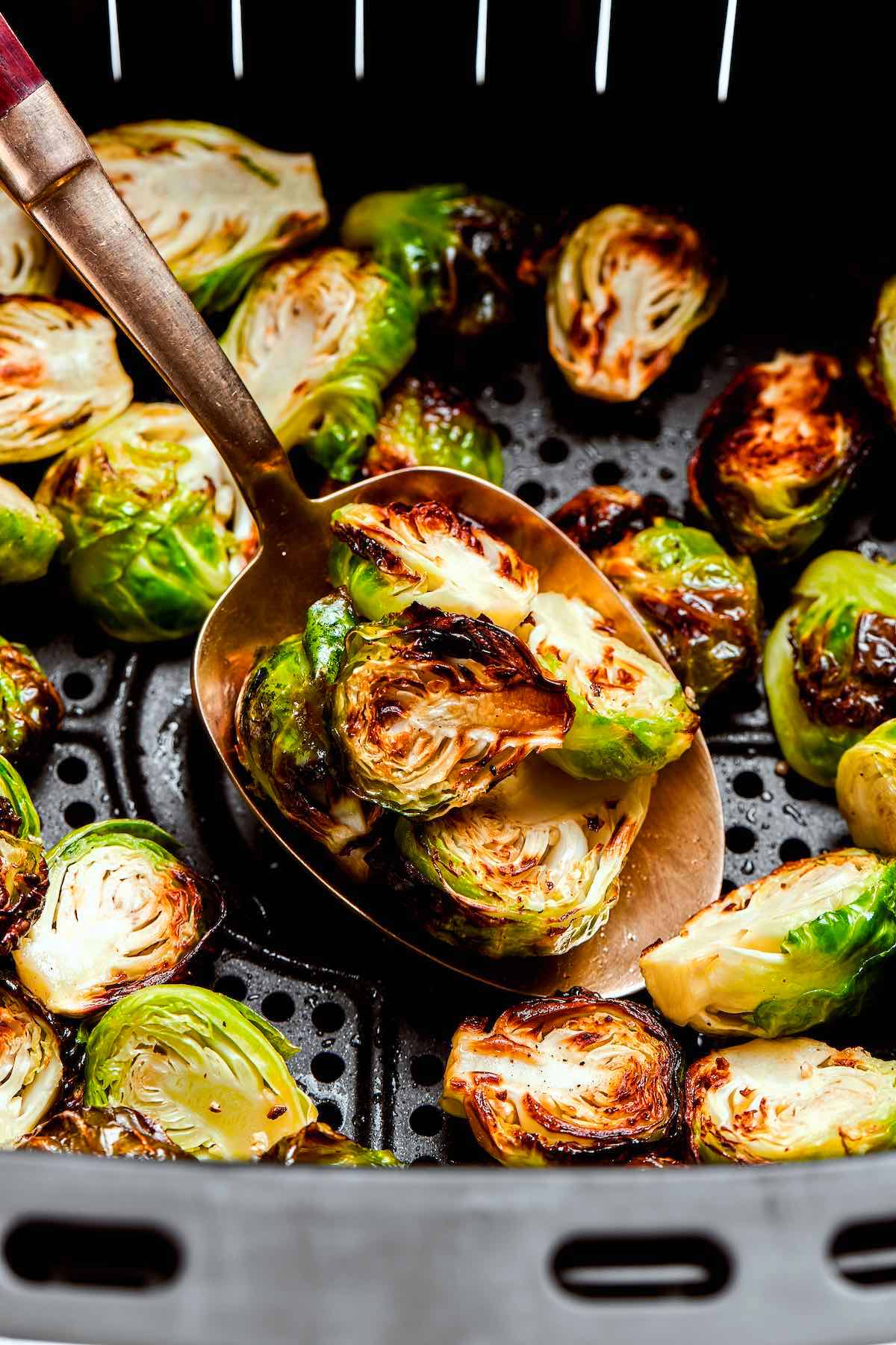 air fried brussels sprouts.