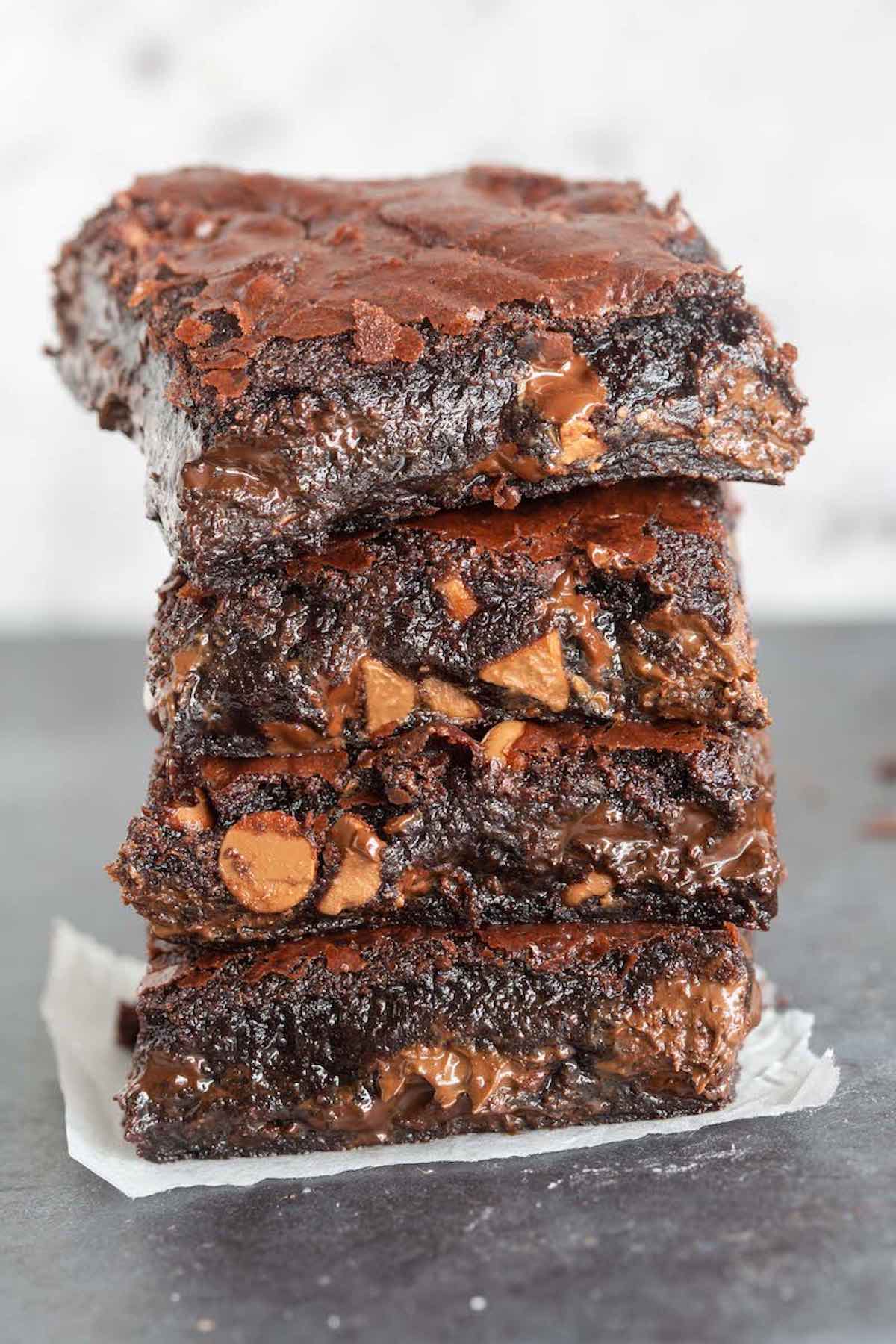 fudgy brownies with avocado.