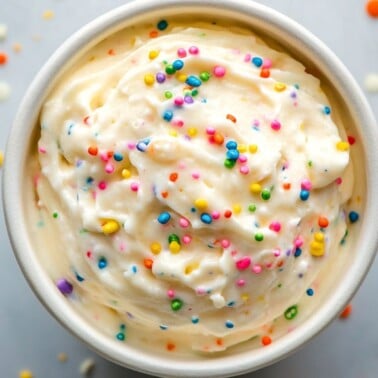 cake batter dip recipe.