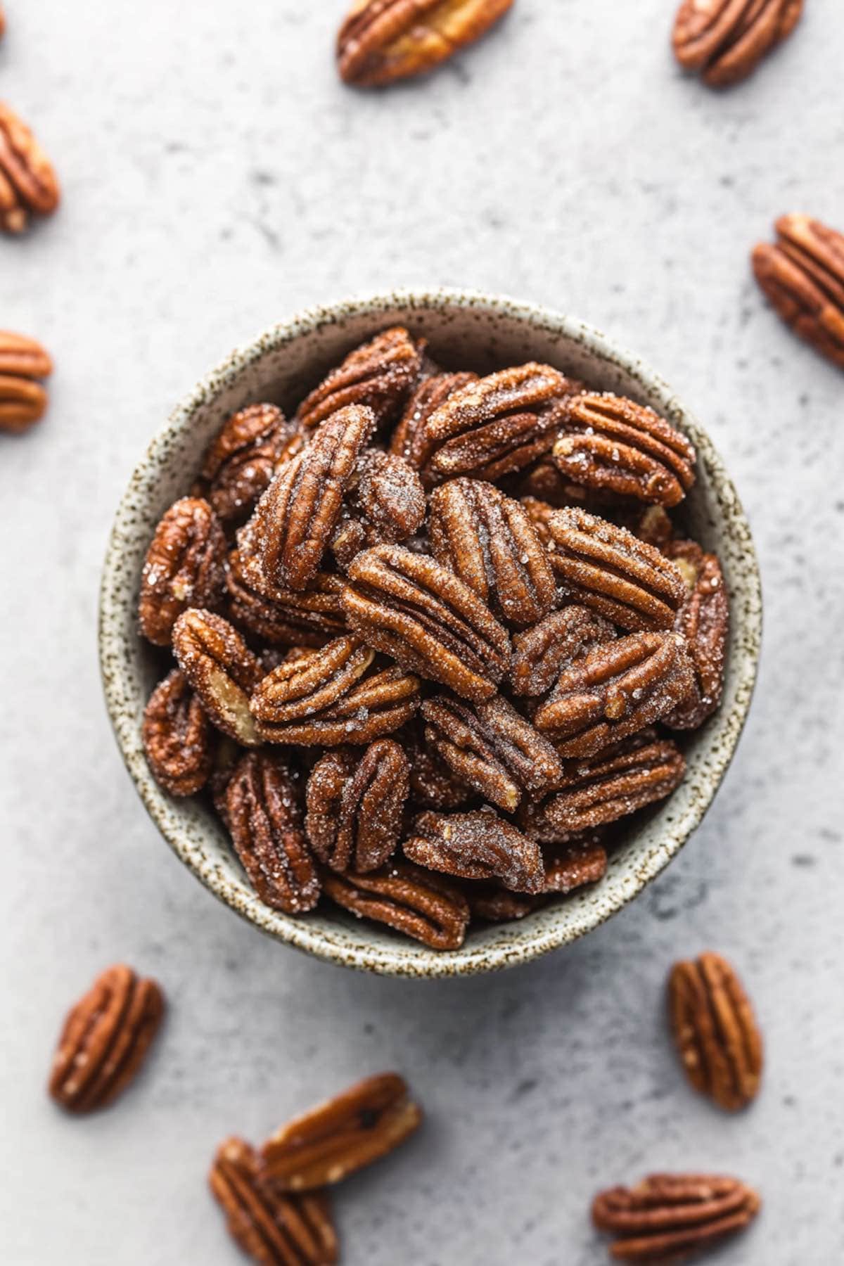 homemade candied pecans.