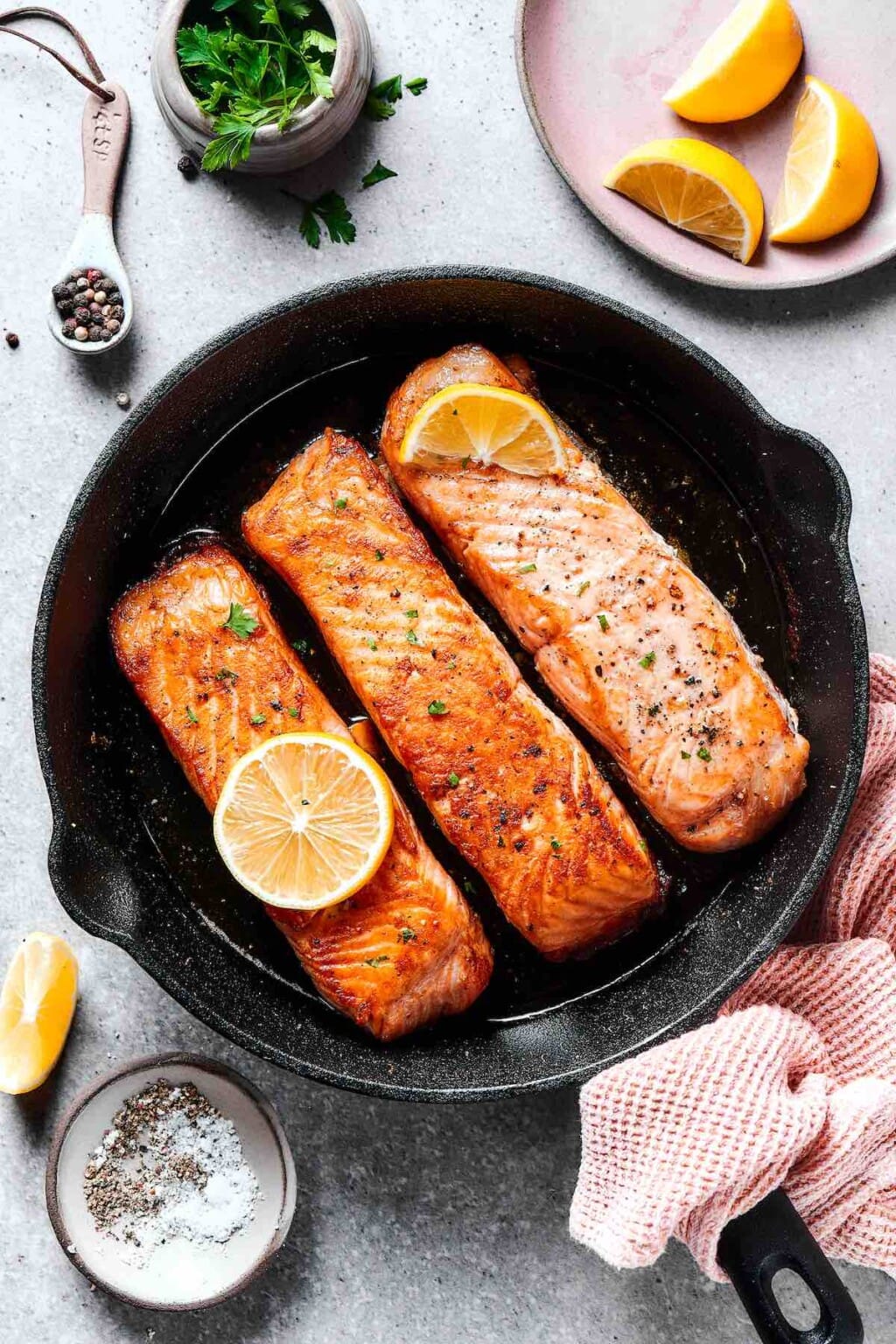 Cast Iron Salmon {Under 10 Minutes} - The Big Man's World