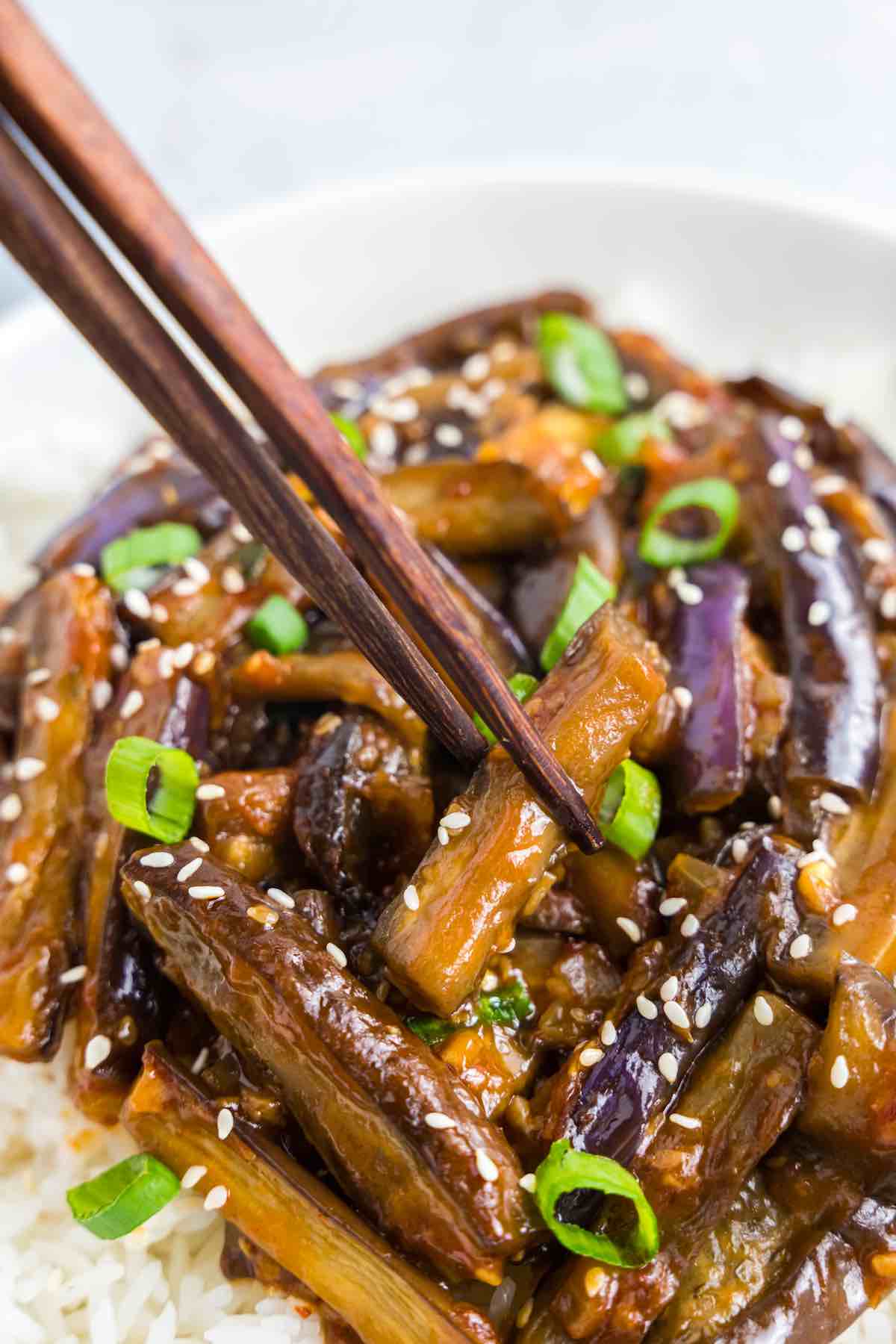 homemade Chinese eggplant.