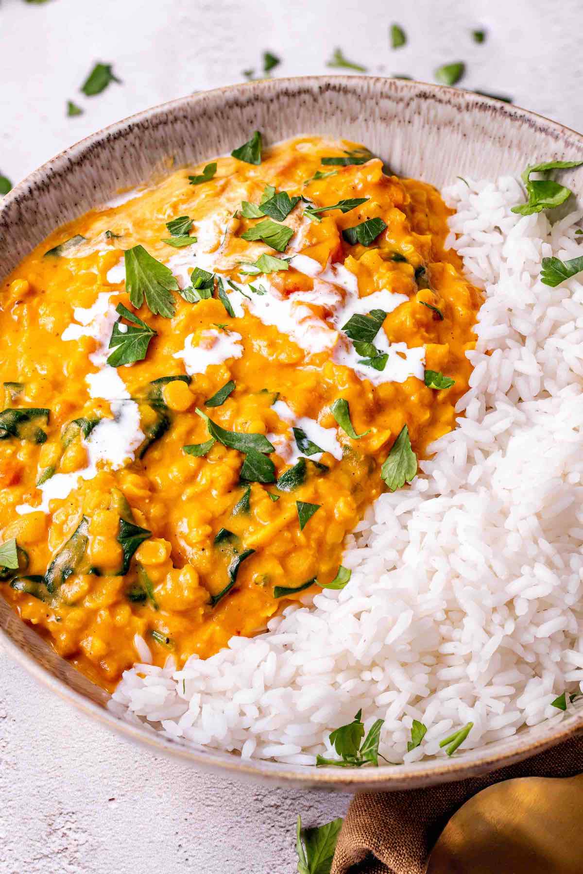 red lentil dahl.