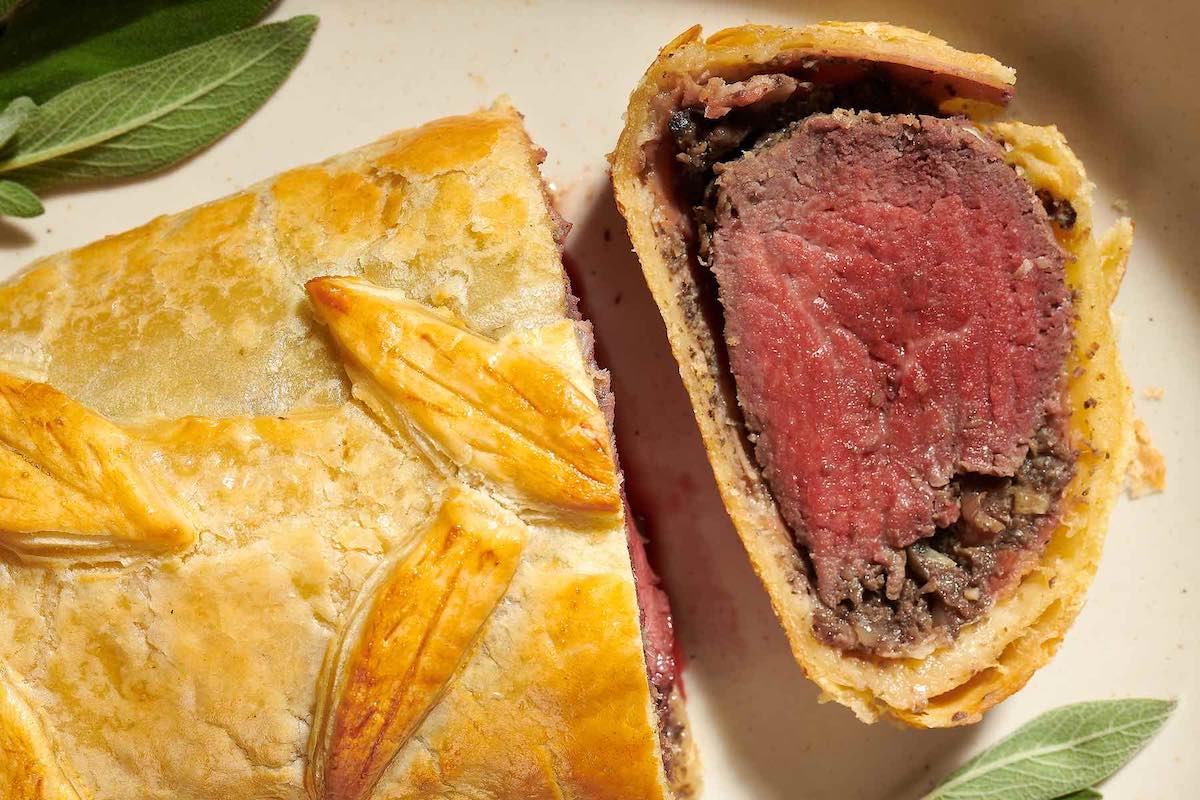 sliced Wellington.