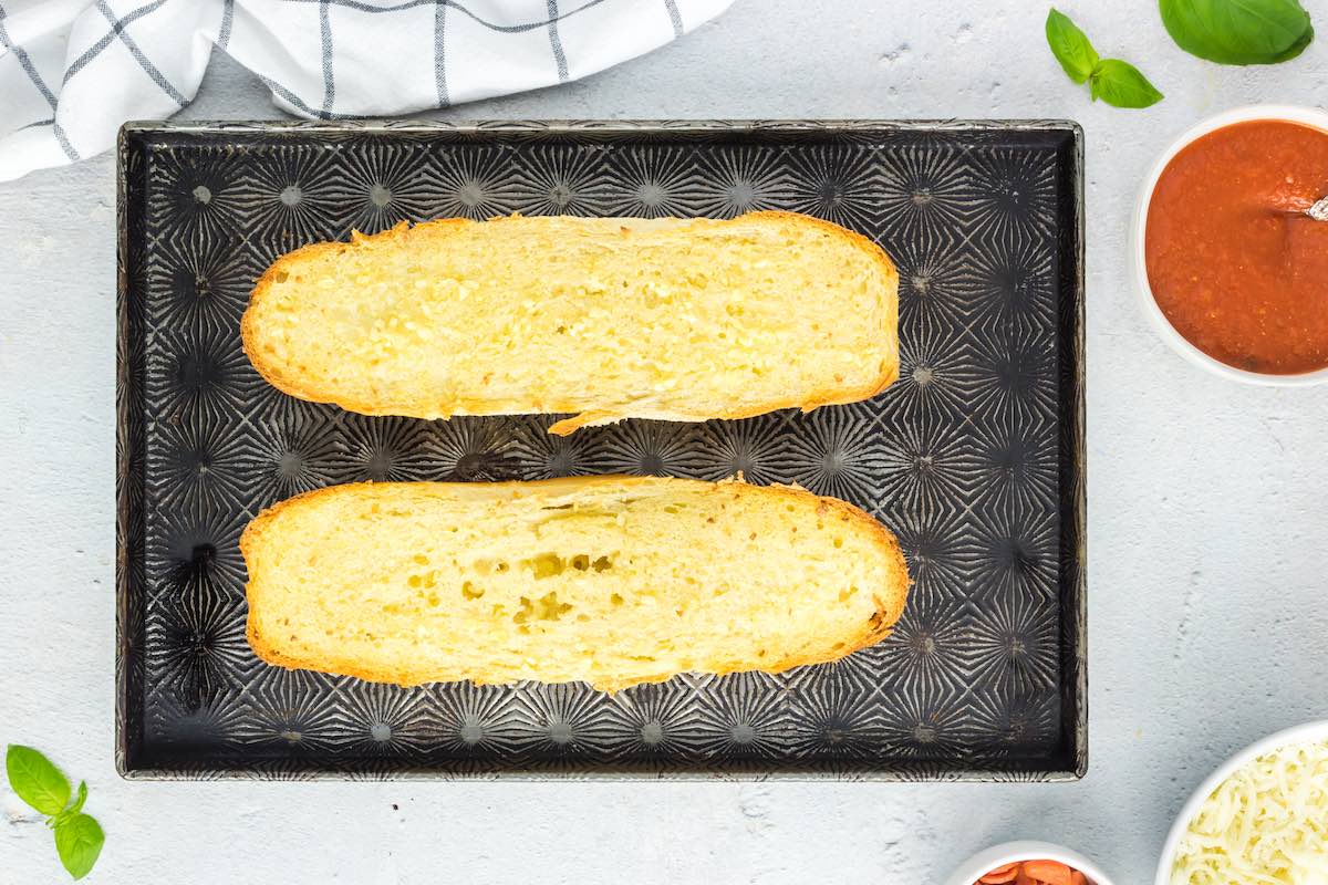 baked french bread.