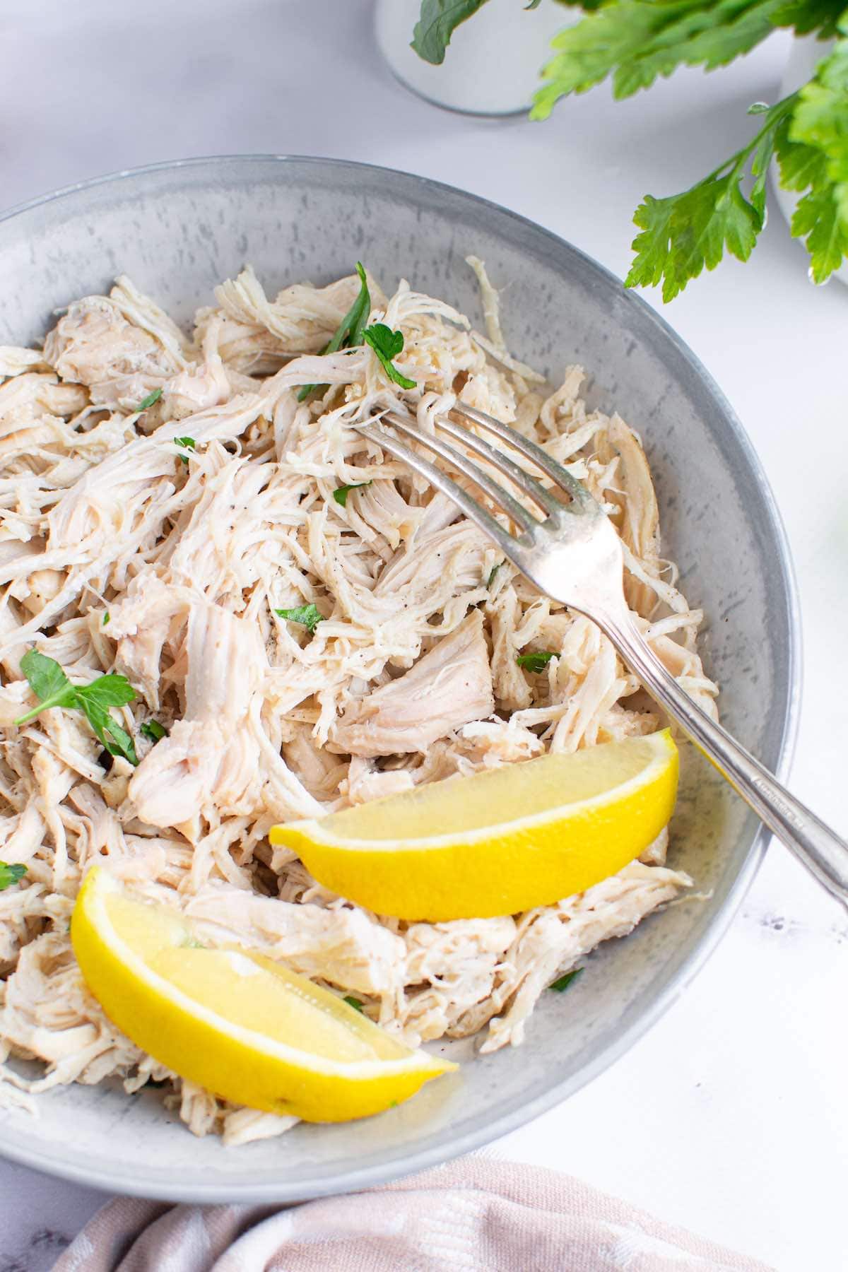 shredded chicken in the instant pot.