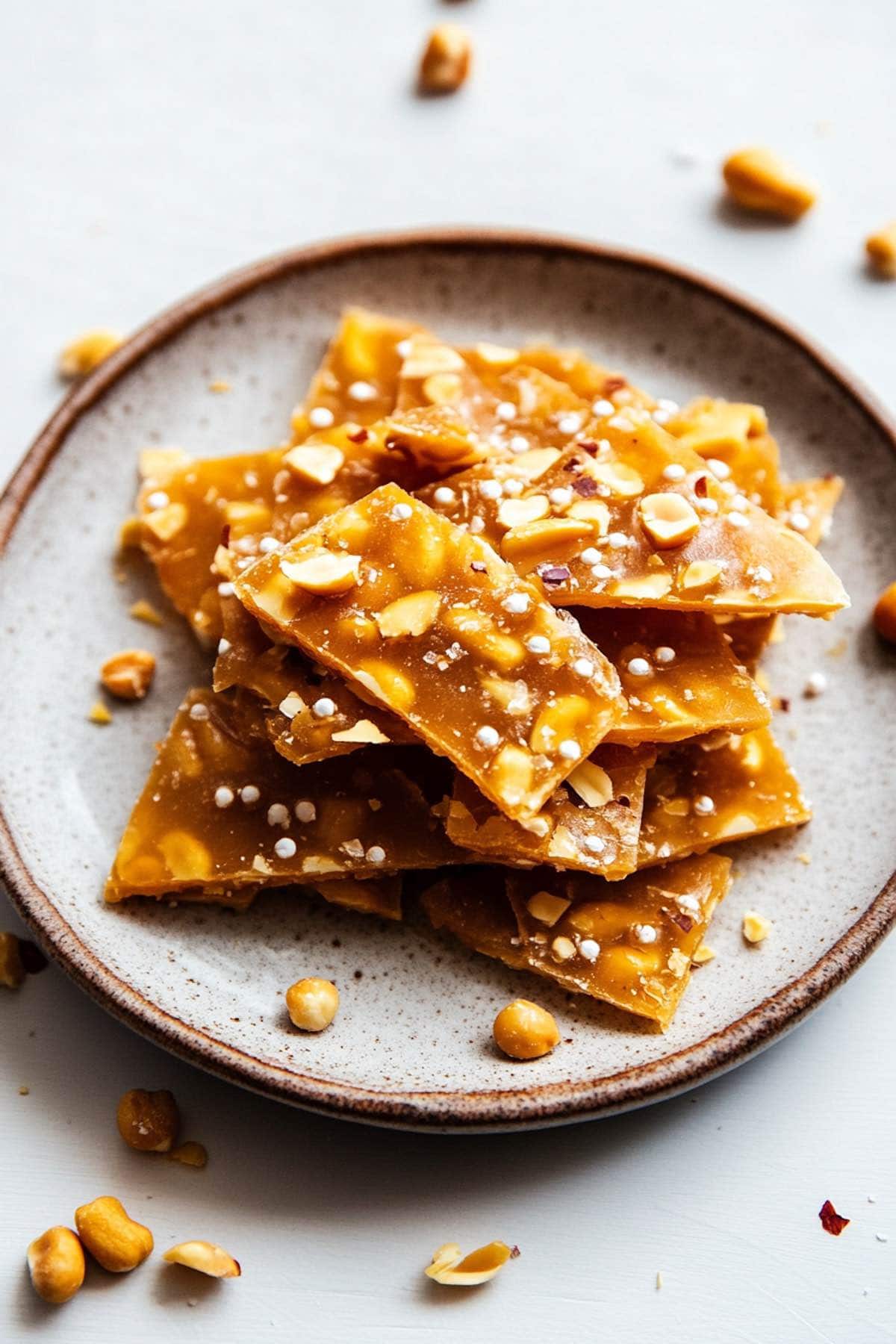 homemade peanut brittle.