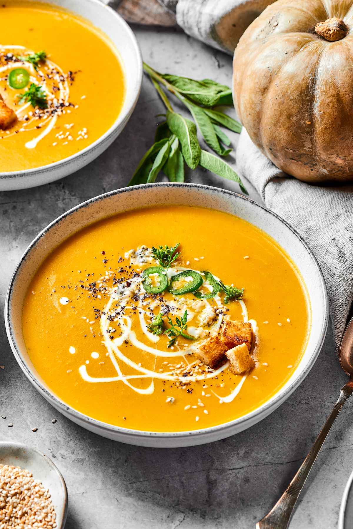 curried pumpkin soup.