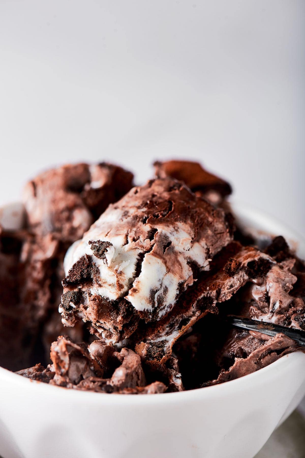 rolled ice cream in a bowl.