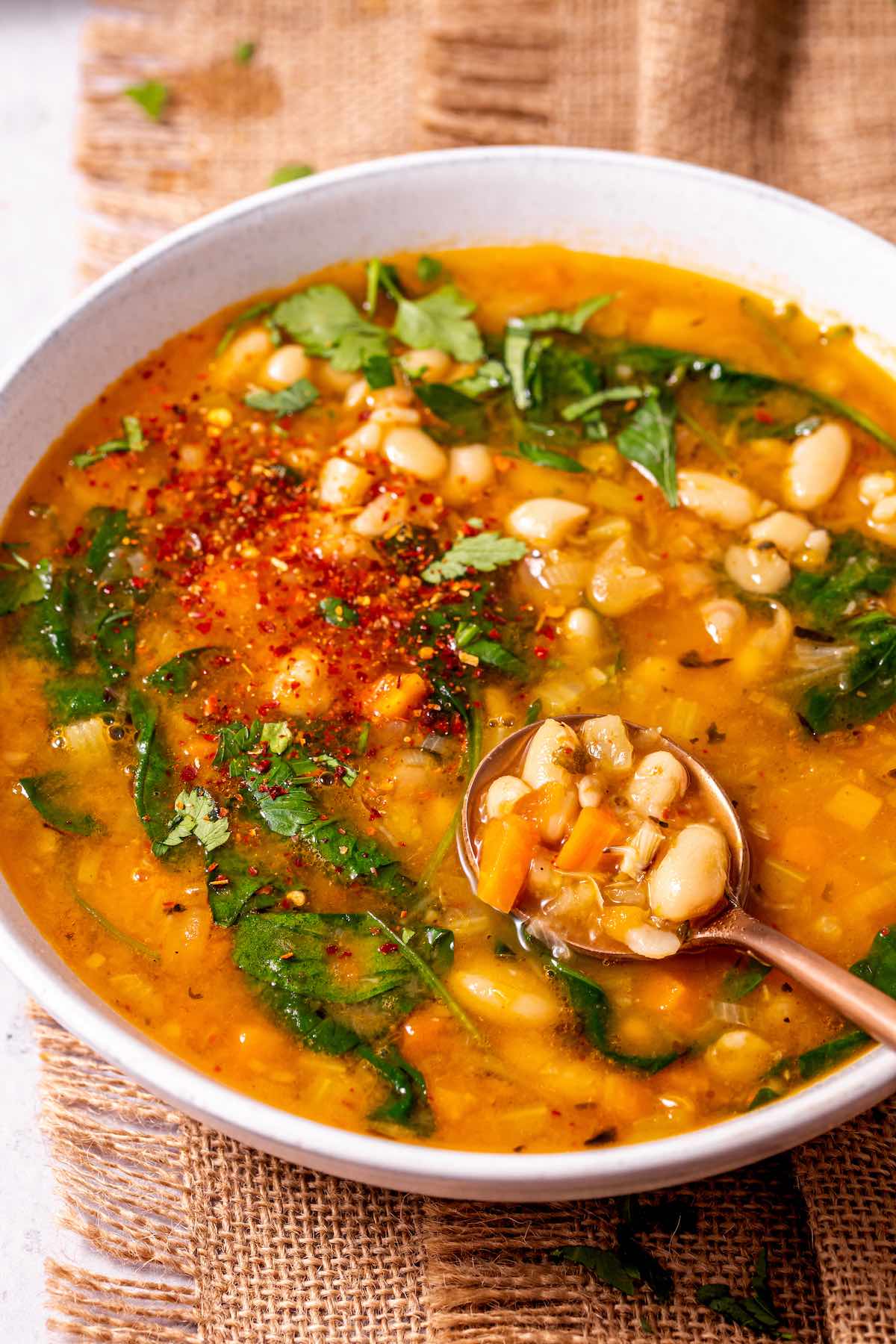 white bean soup.