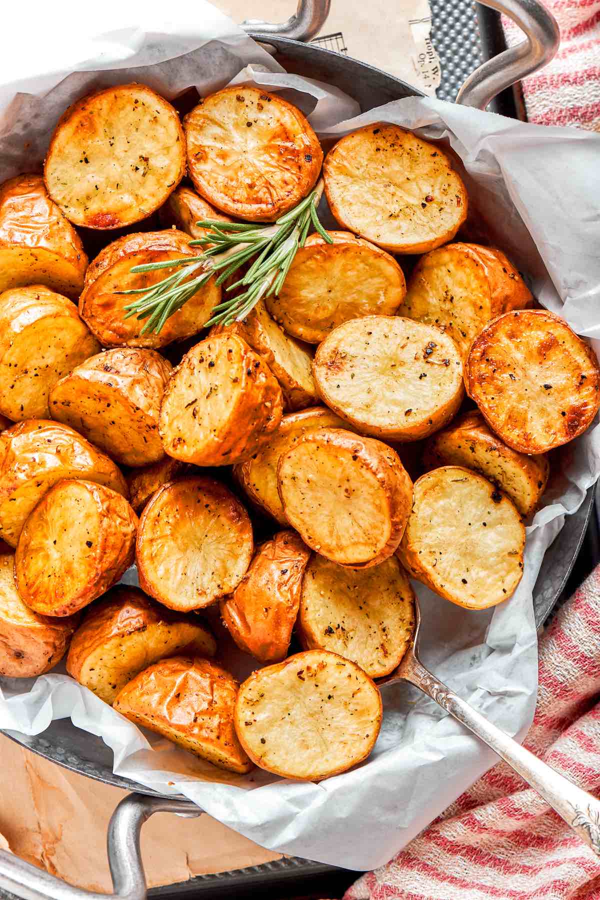 air fried baby potatoes.