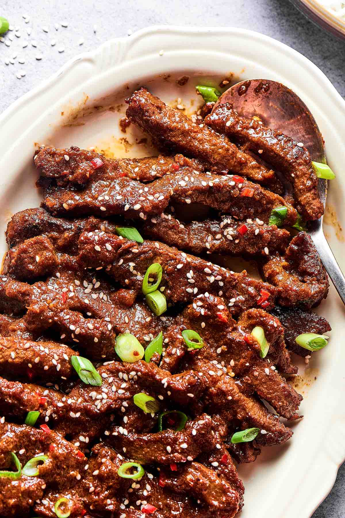 Korean bulgogi beef.