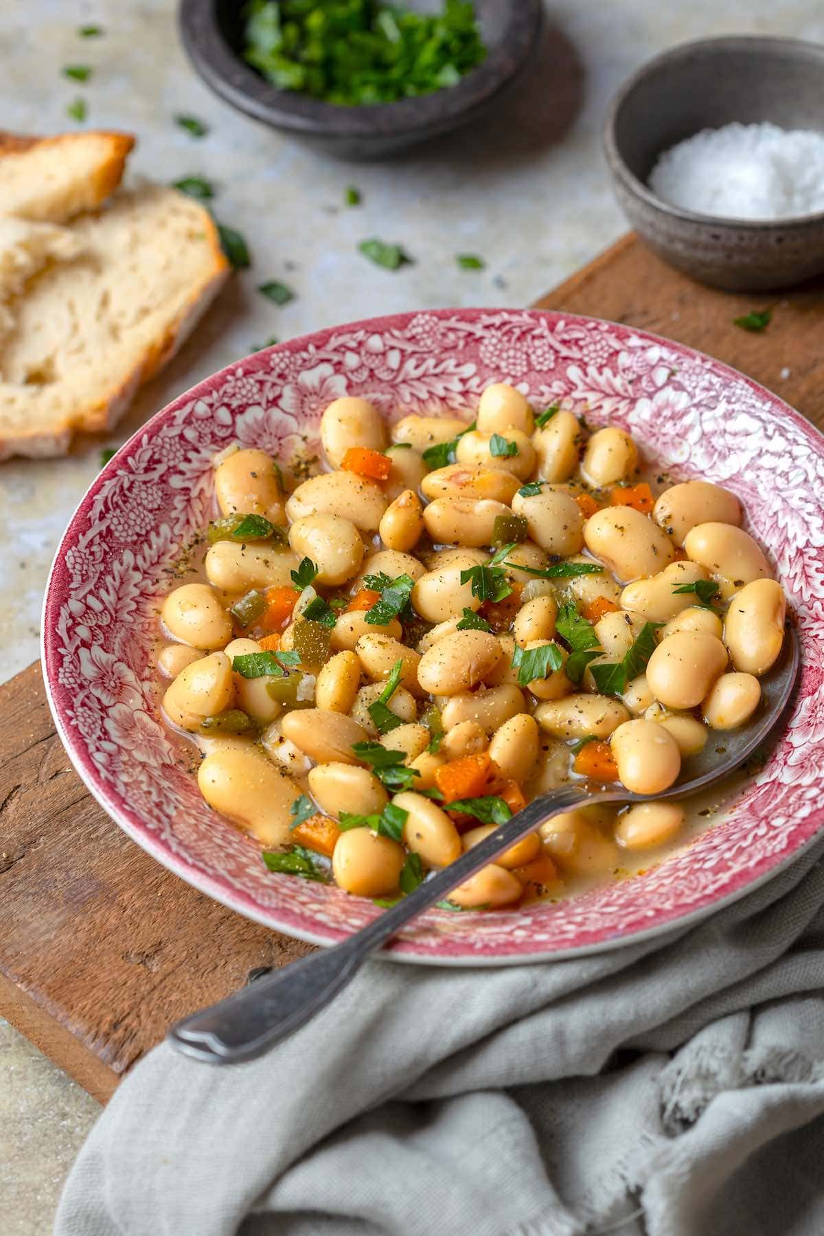 lima beans in a bowl.