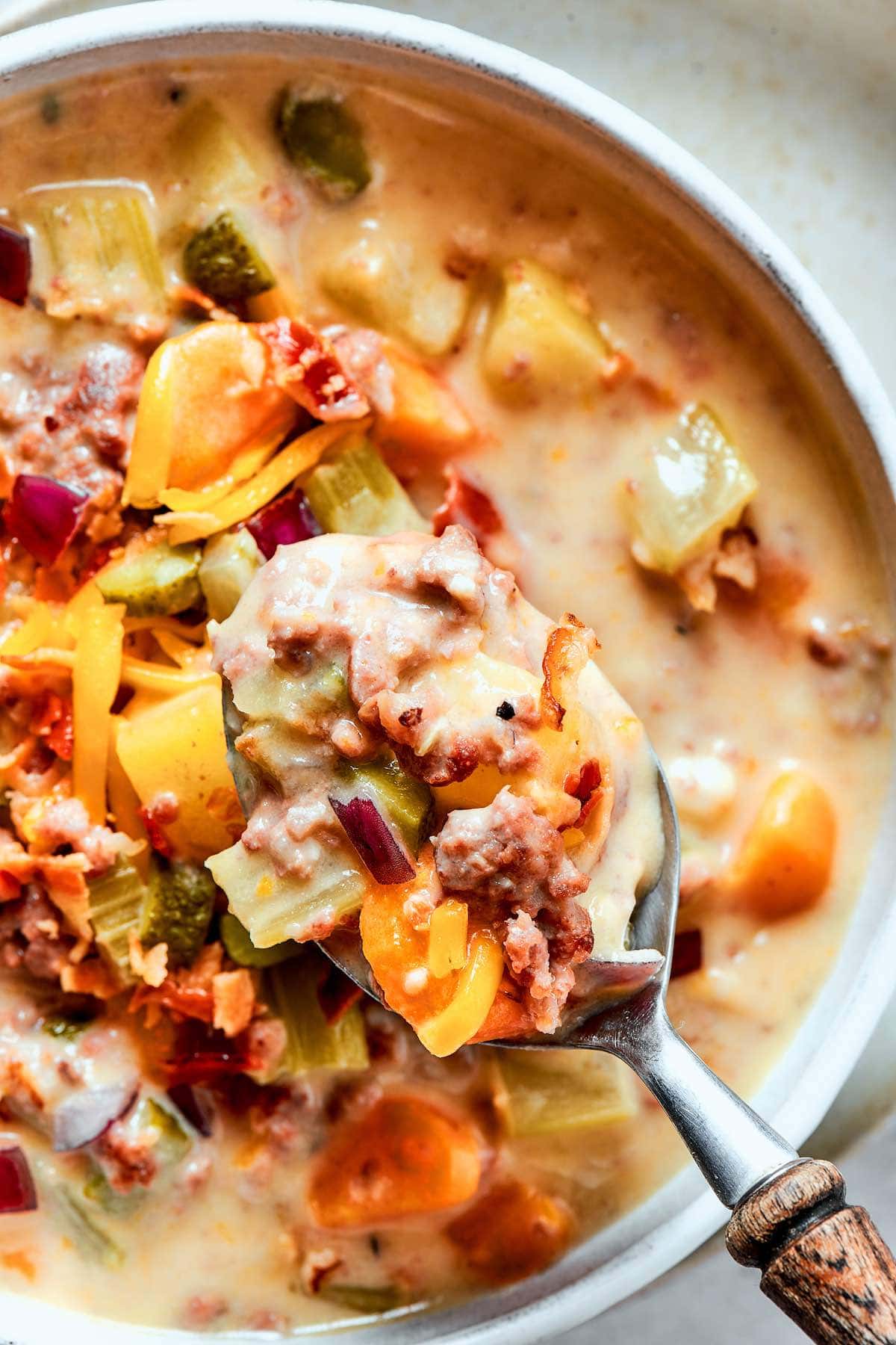 bacon cheeseburger soup.