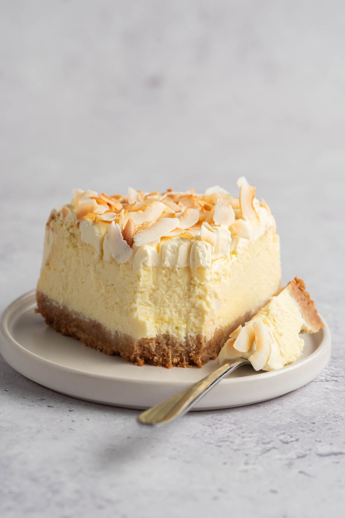 coconut cheesecake.