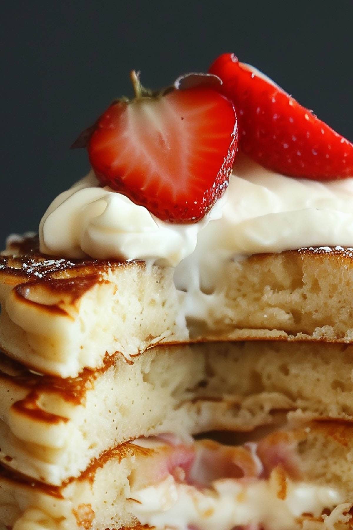 fluffy cream cheese pancake.