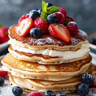 cream cheese pancakes recipe.