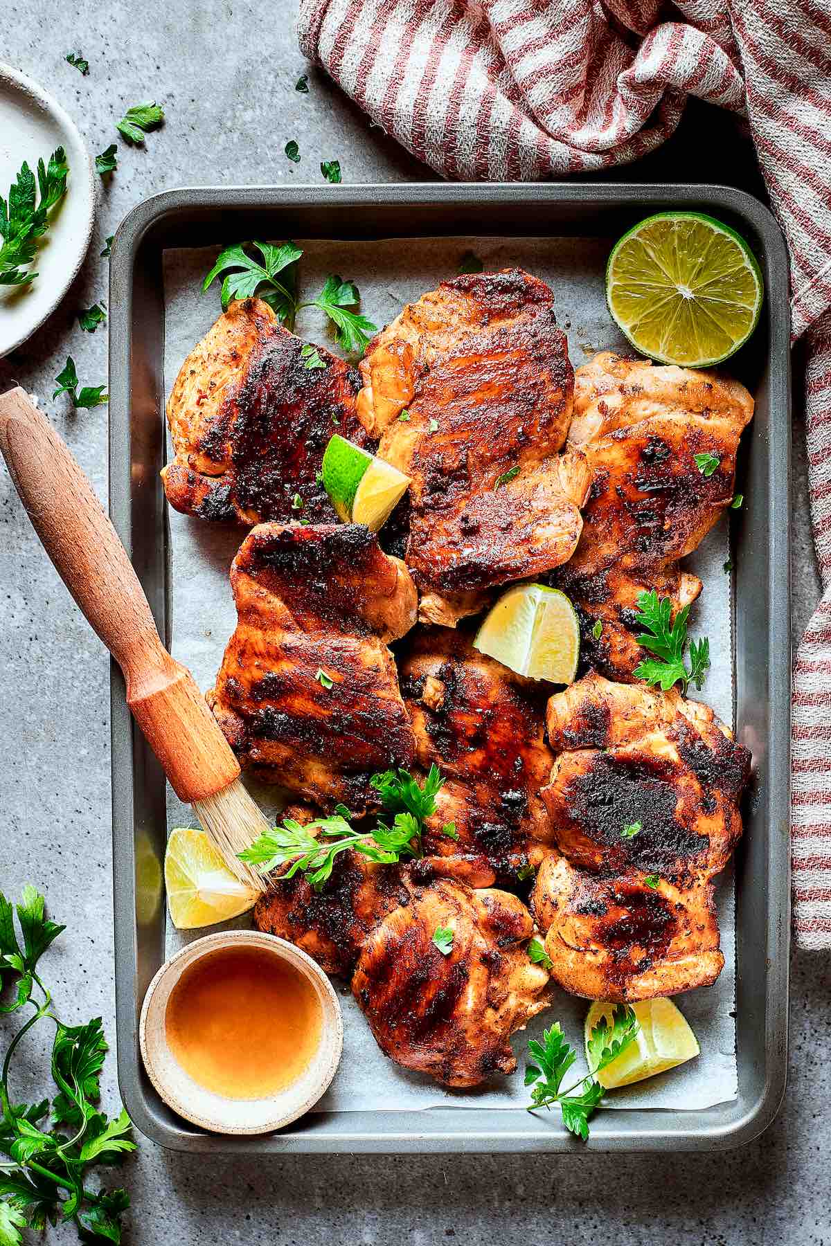 grilled boneless chicken thighs.