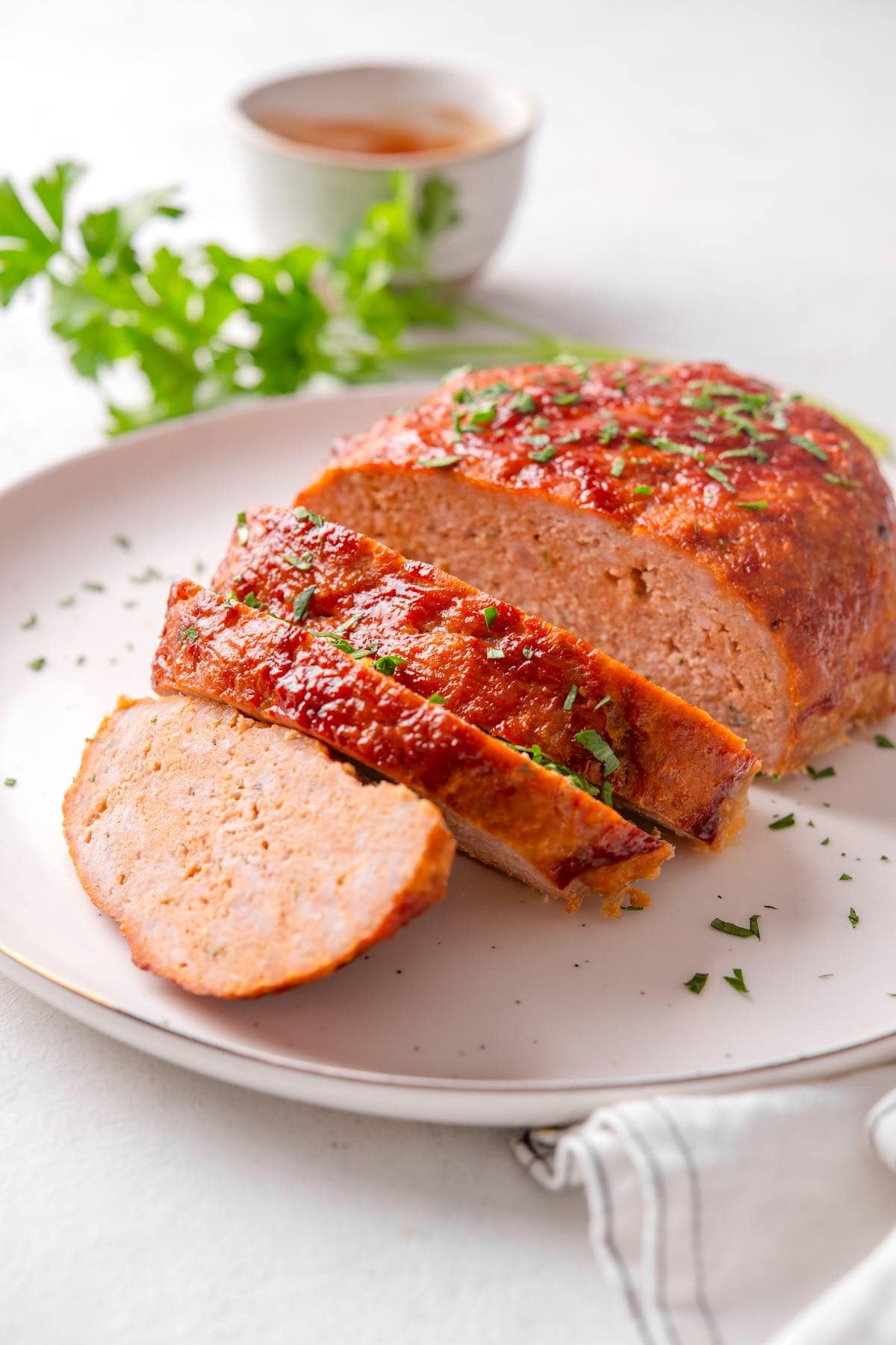 sliced ground turkey meatloaf.