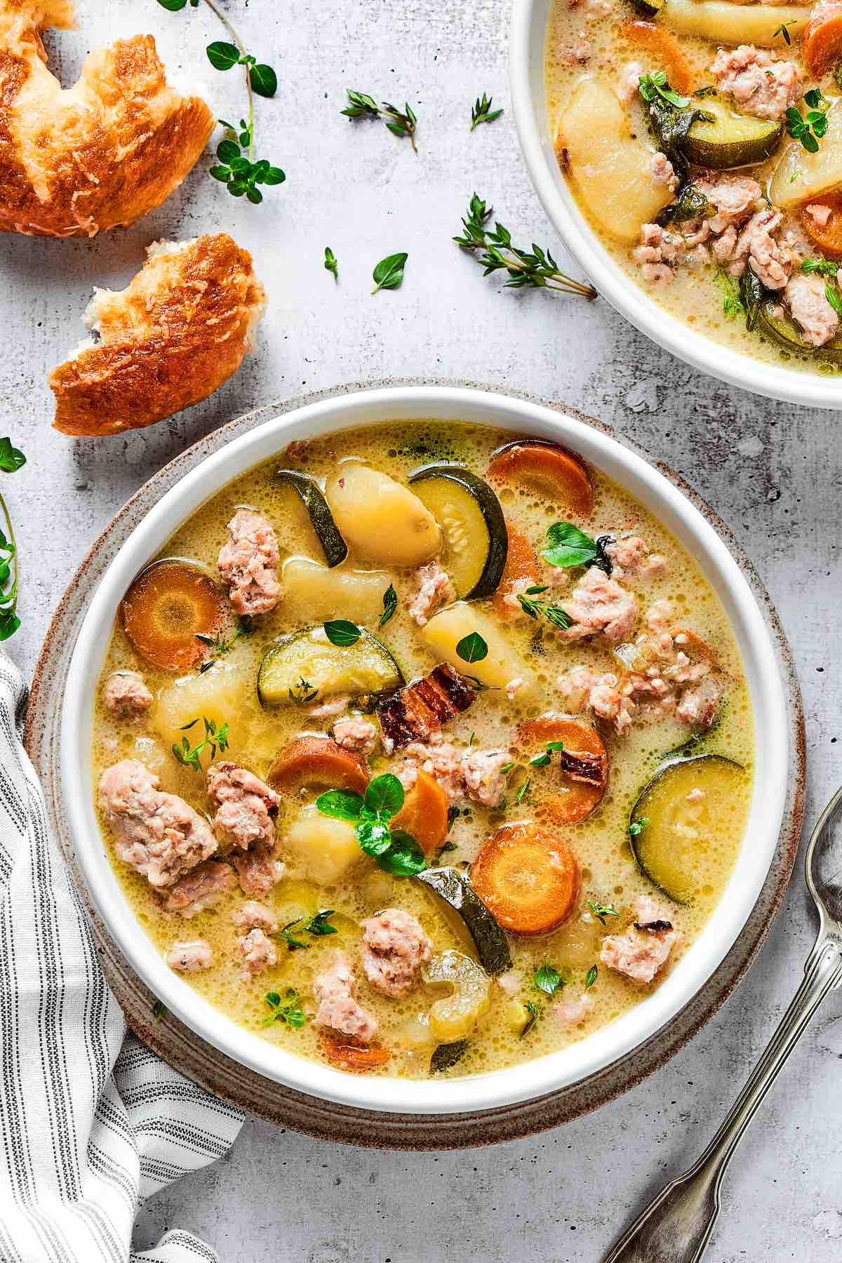 ground turkey soup.