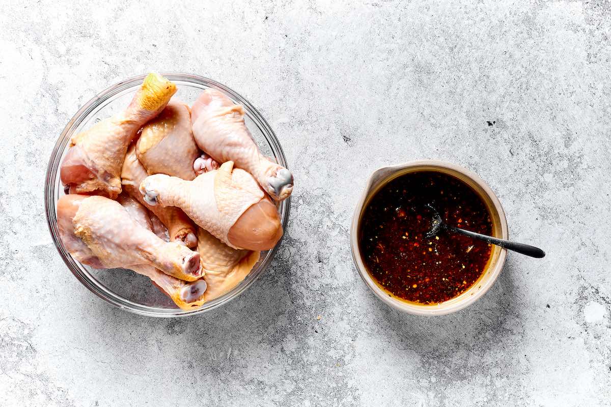 homemade marinade mixed in a bowl.