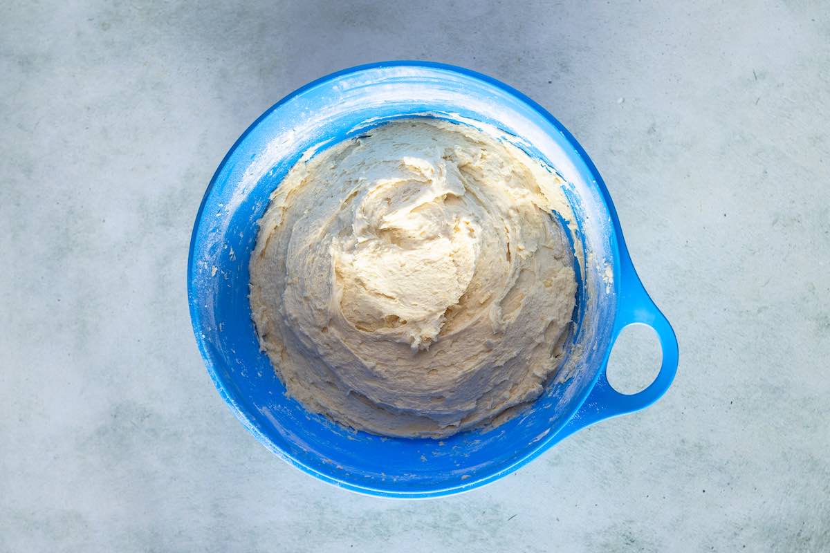 cookie dough in a bowl.