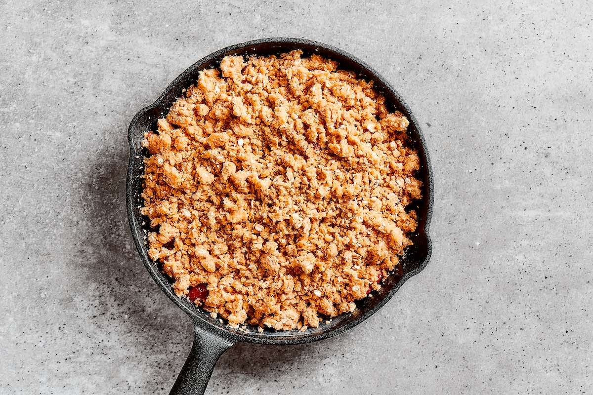 assembled crumble.