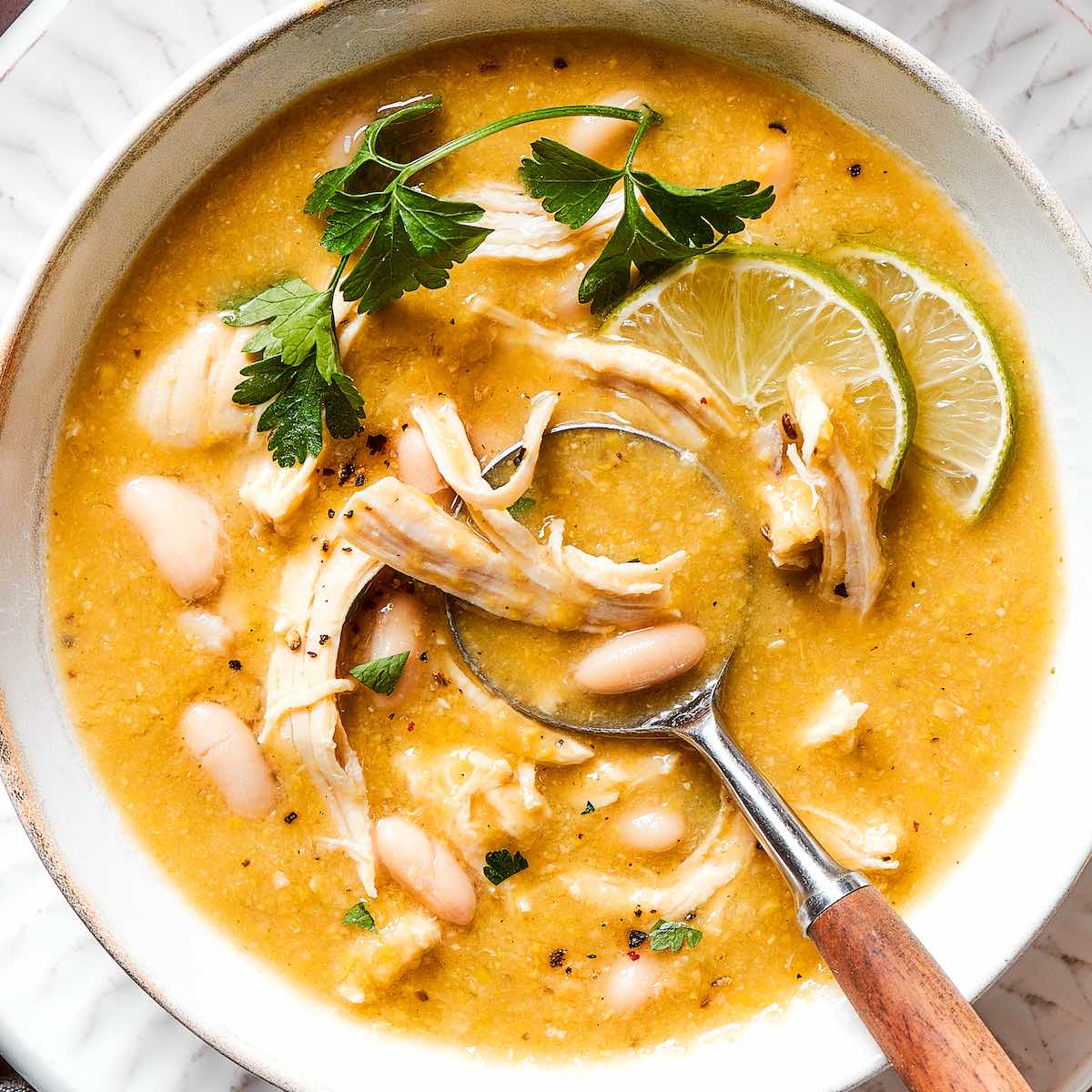 Instant Pot white Chicken Chili recipe.