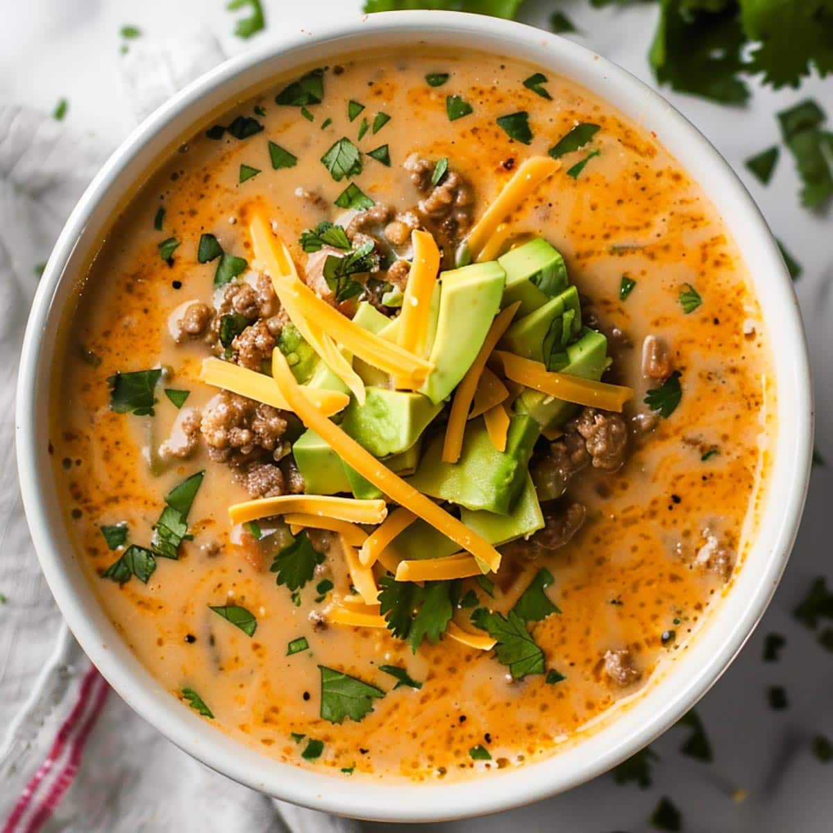 Creamy Keto Taco Soup 