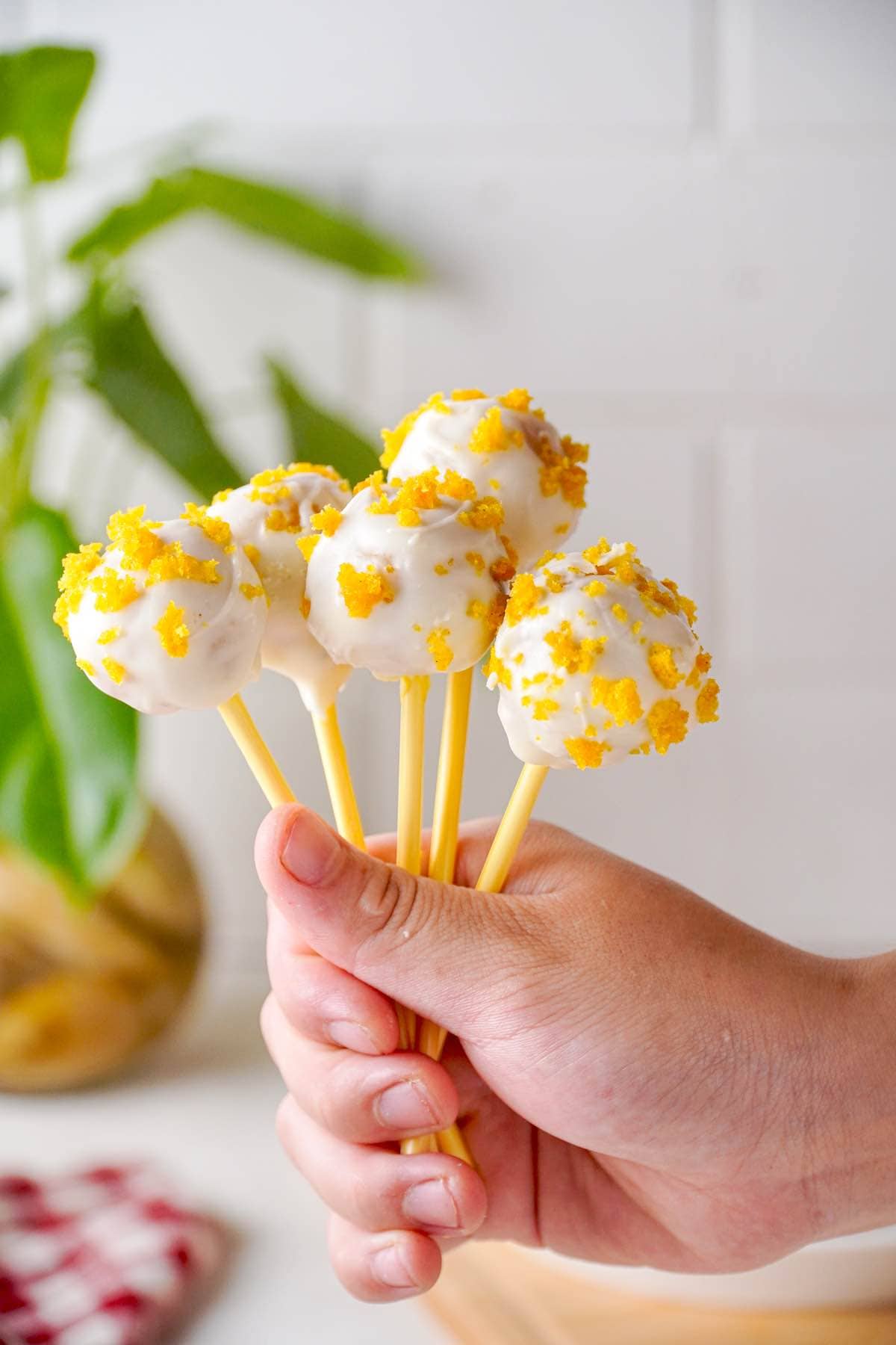 homemade pumpkin cake pops.