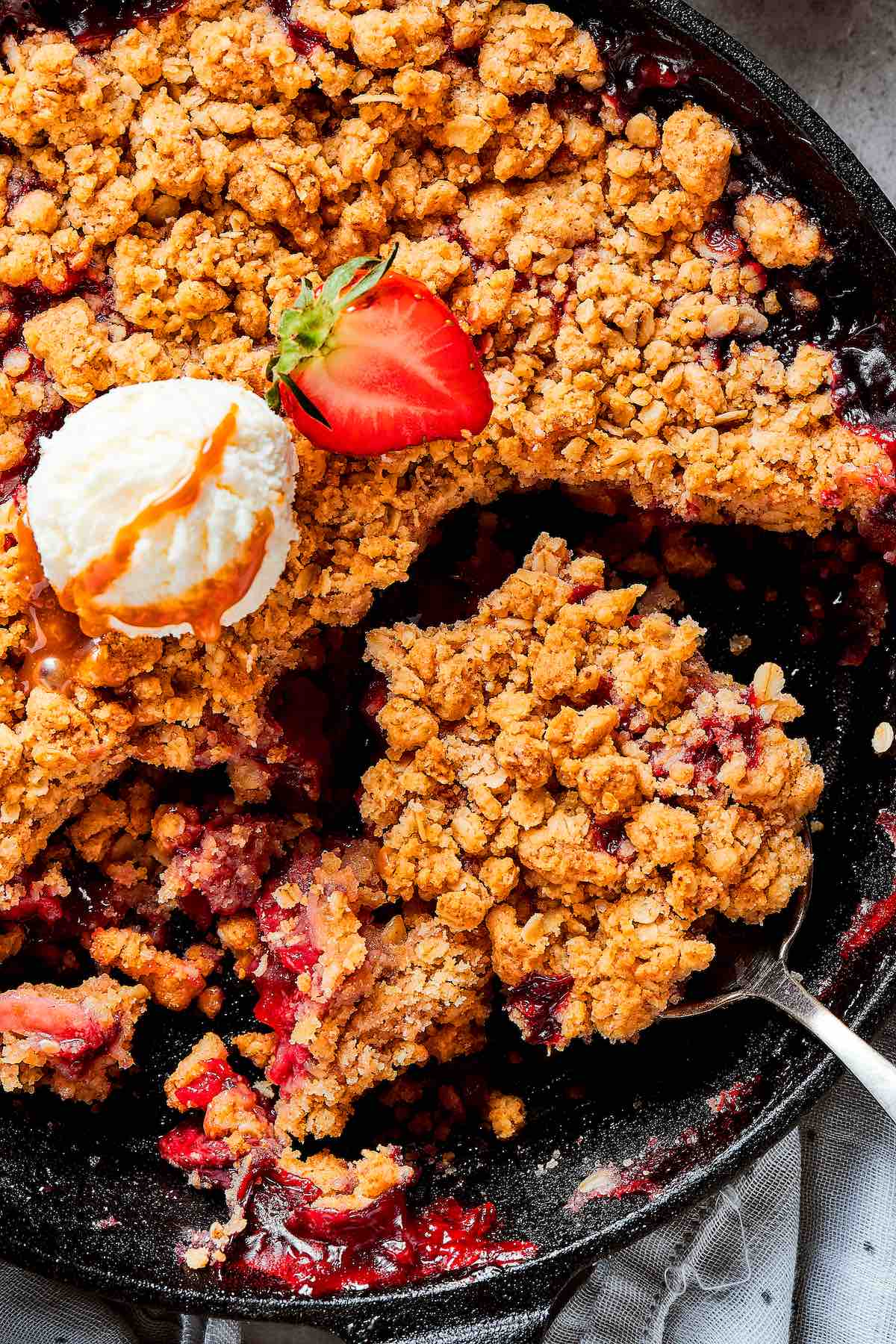 strawberry crumble.